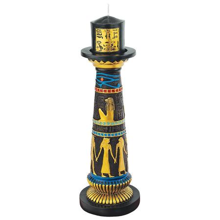 DESIGN TOSCANO Temple of Luxor Sculptural Egyptian Candleholder: Amenhotep QL12419